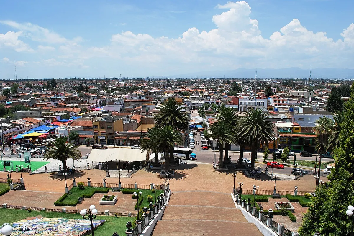 Panoramic of Villa Metepec taken from the Capilla del Calvario in Metepec, Mexico State