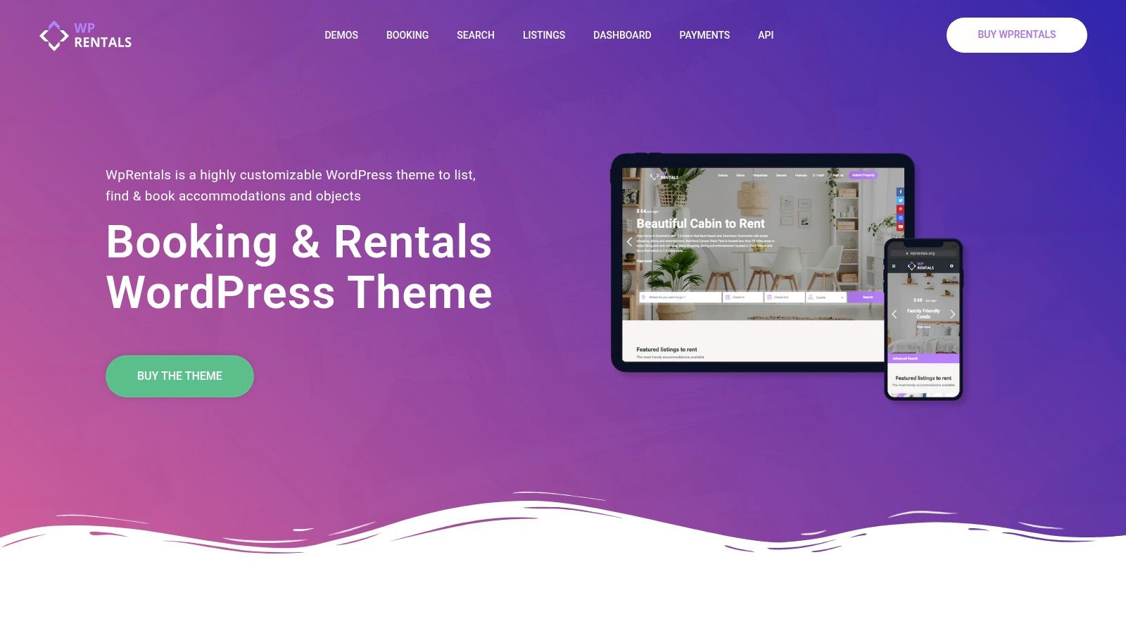 WordPress + WP Rentals