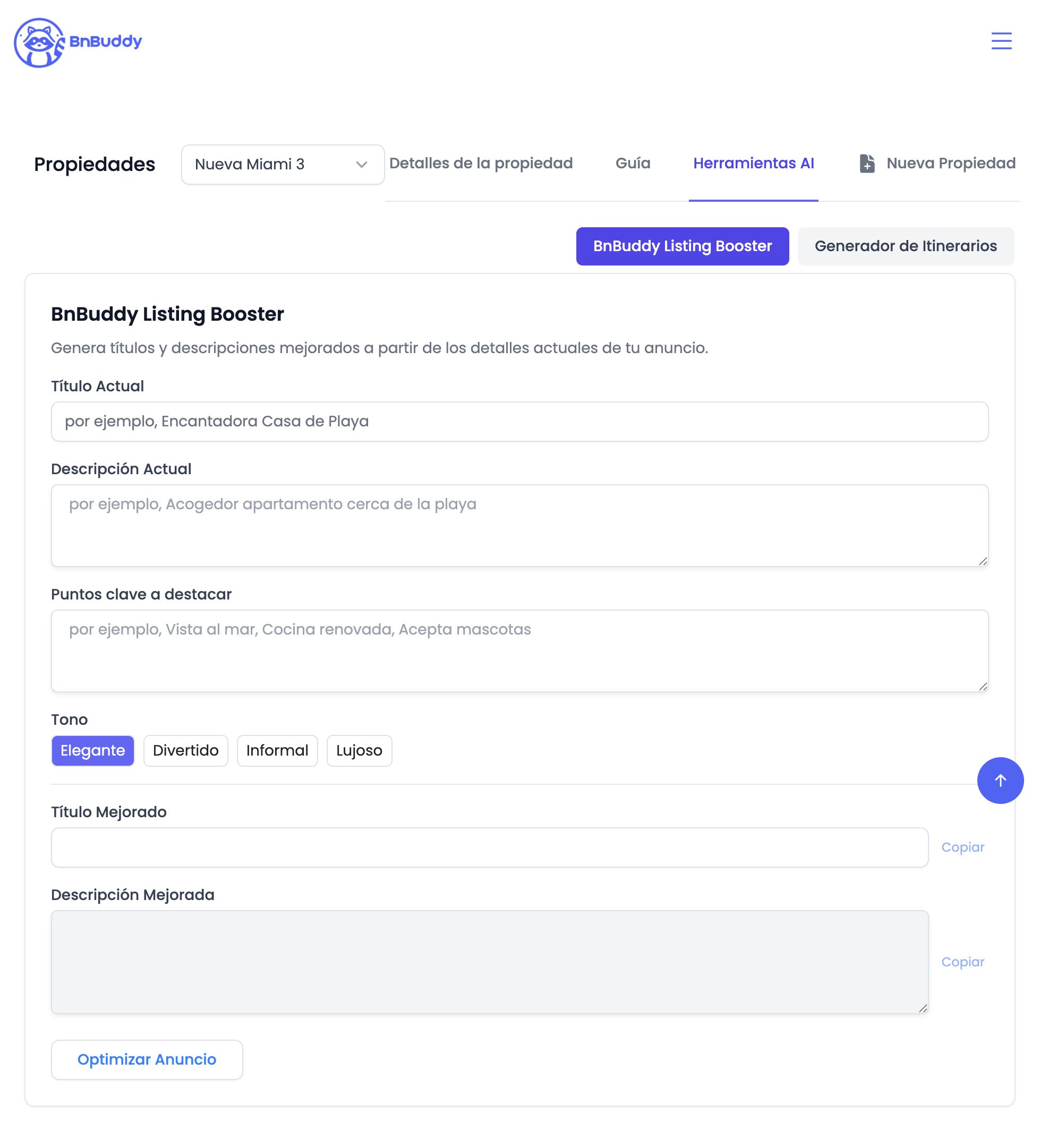 Optimiza tu anuncio con IA